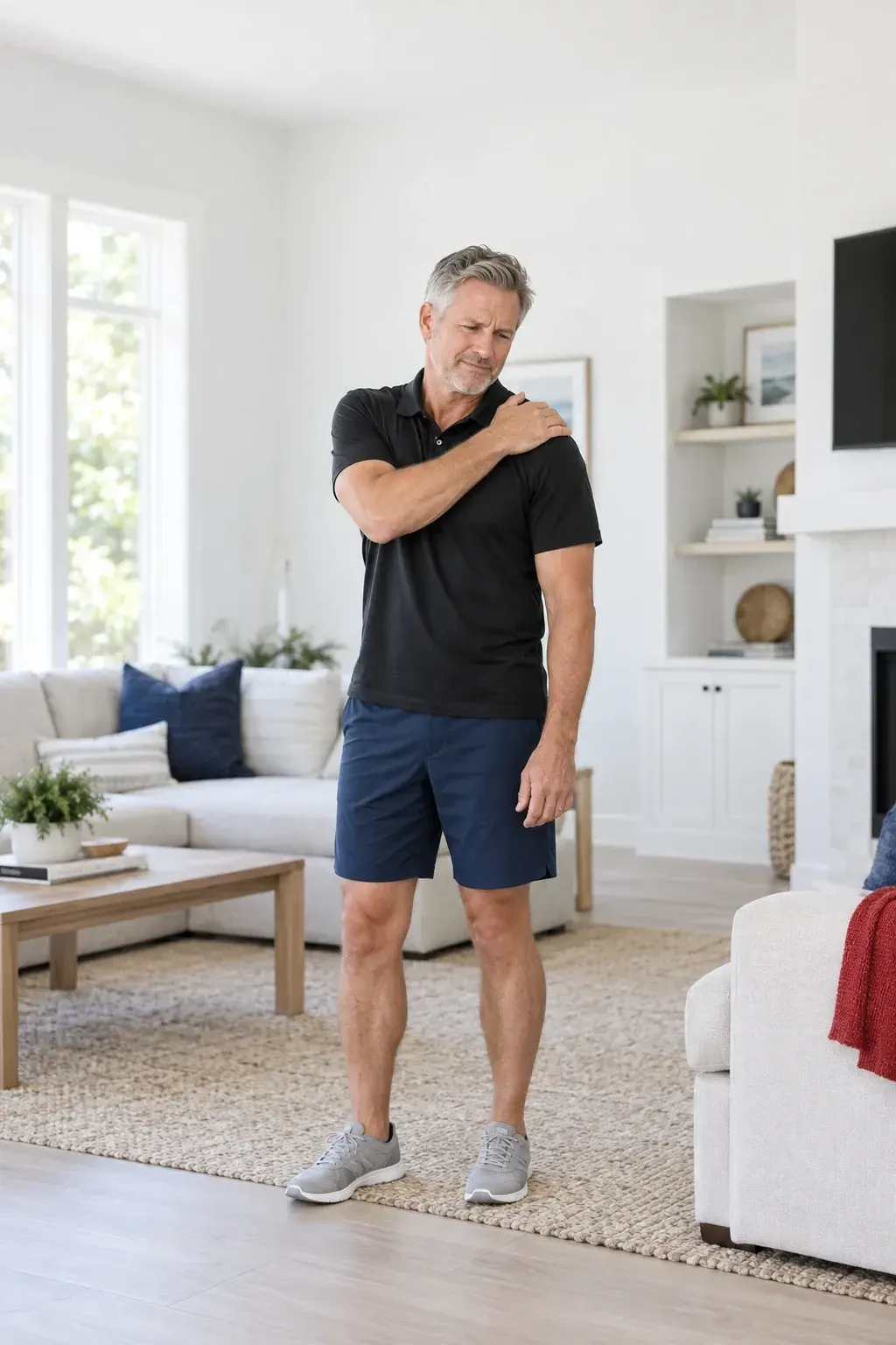 Adult patient describing widespread muscle aches and fatigue during a fibromyalgia visit at Ready Pain Management