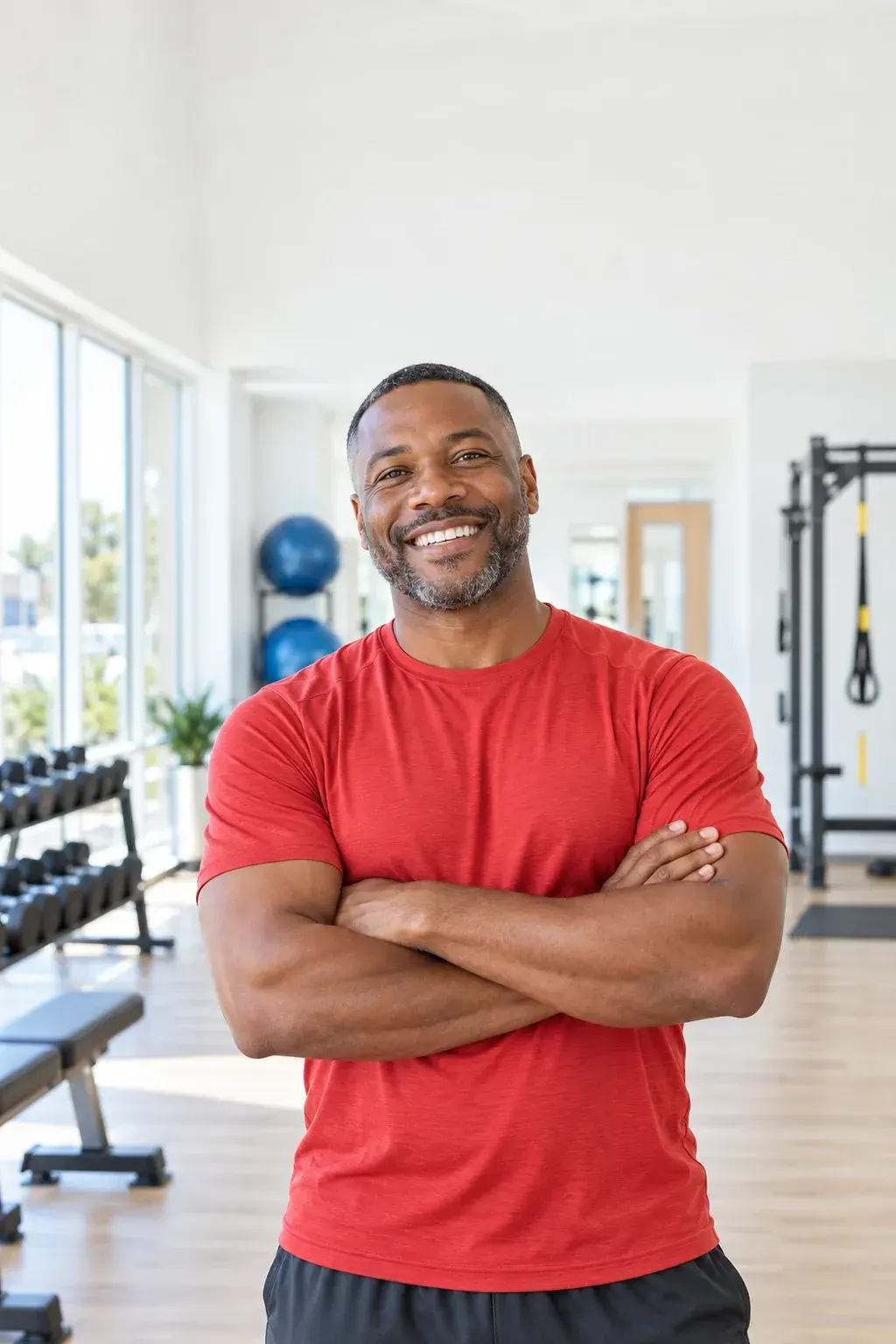 Confident man in his fifties ready to begin testosterone replacement therapy at Ready Pain Management in Gulf Breeze, FL